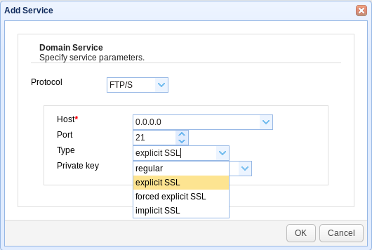 add ftps implicit explicit