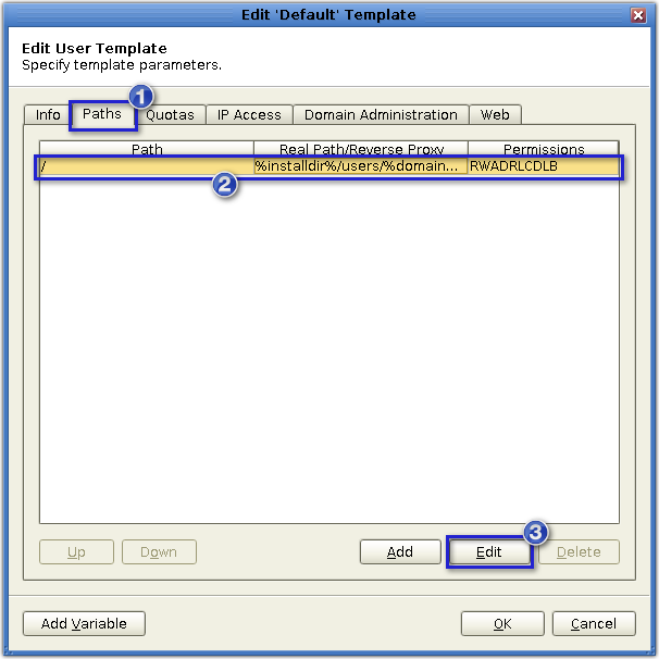 edit path default user