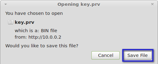open key file