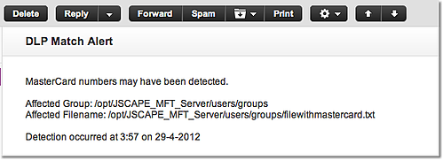 email sent by trigger