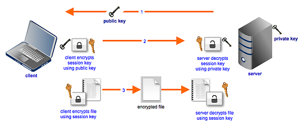 secure file transfers hybrid cryptosystem