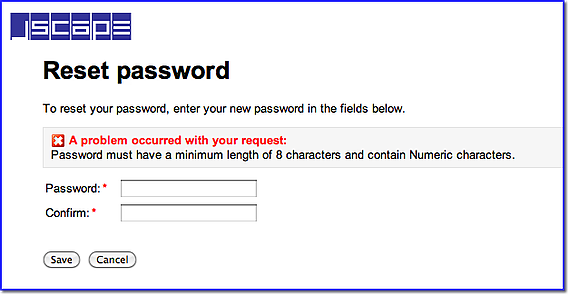 mft server password reset error