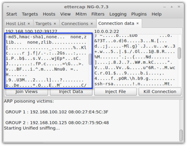 sniffing sftp connection