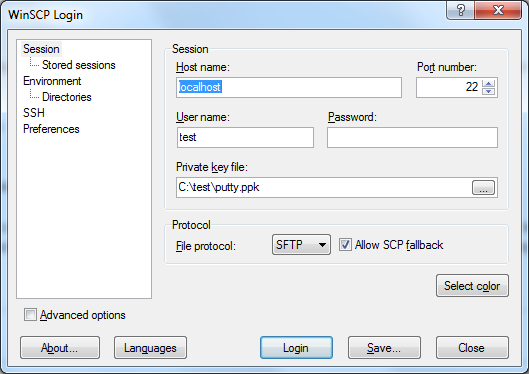 Public Key Authentication using Putty and WinSCP 