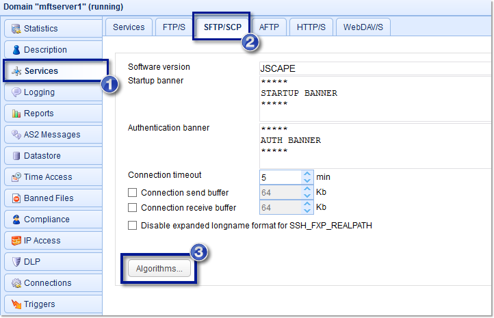 sftp algorithms