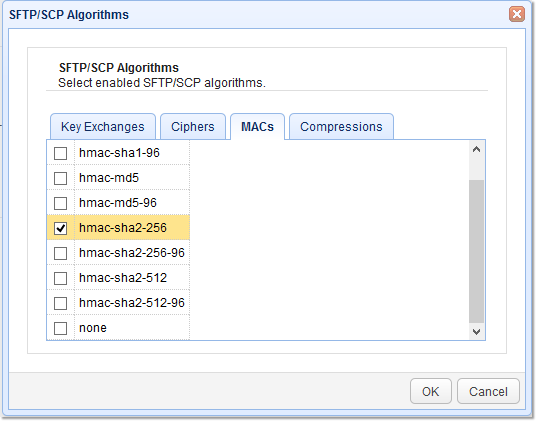 sftp mac message authentication code