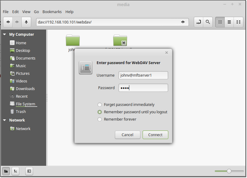 webdav client for linux