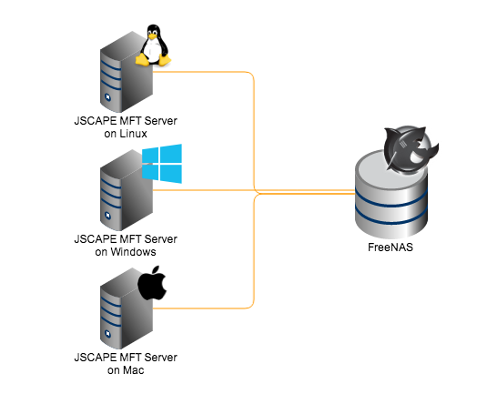 mft servers linux mac windows freenas