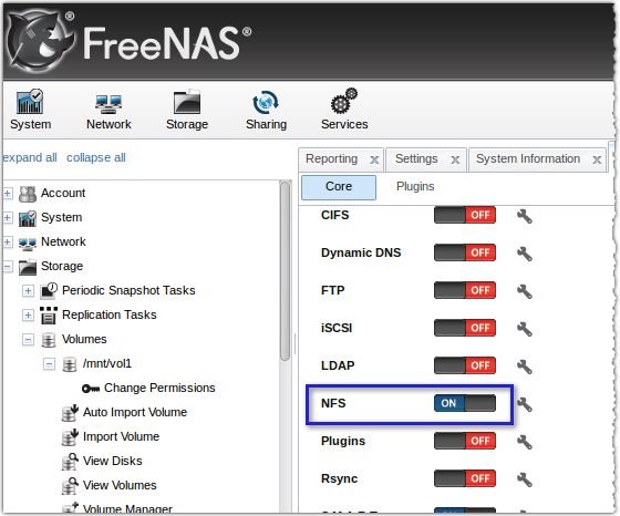 freenas nfs on