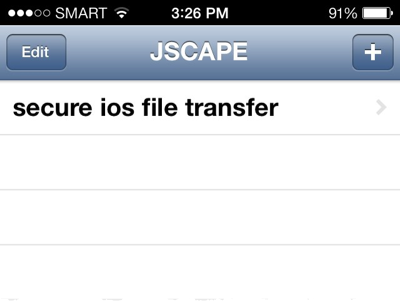 newly added site on iphone file transfer app