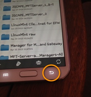 android back button