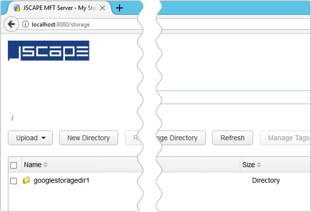 10 - google storage virtual path in web ui