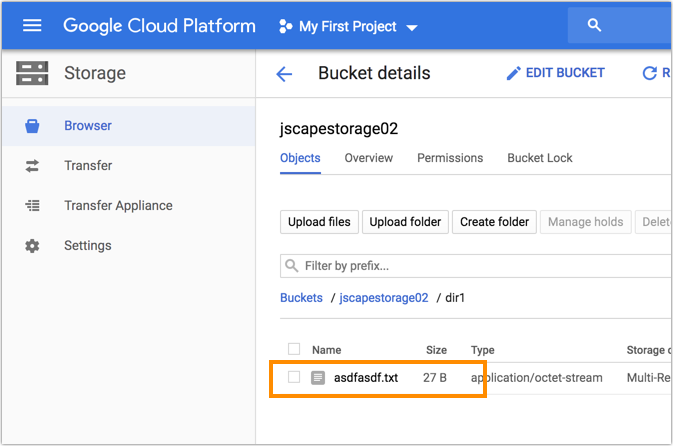 12 - google storage bucket