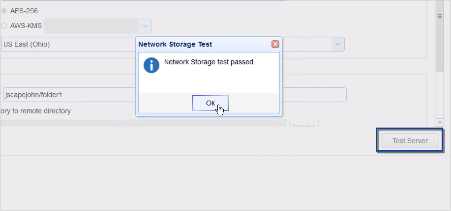 Network storage test