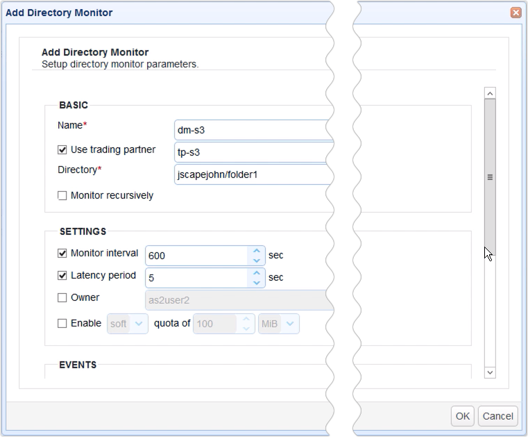 add directory monitor for s3 folder