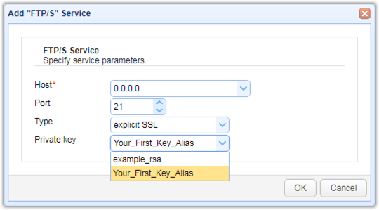 add ftps service protocol