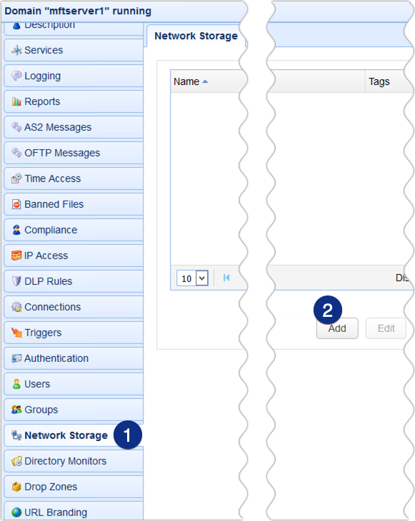 add sftp scp network storage