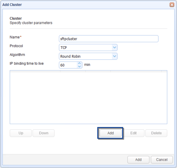 addhosttosftpcluster