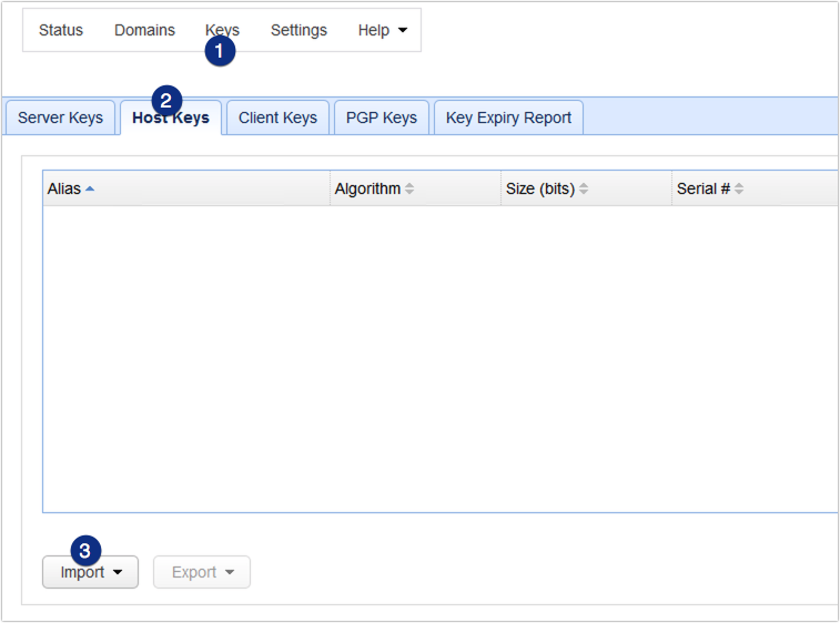 adfs import host keys