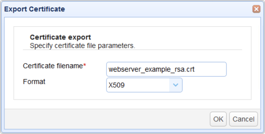 as2 certificate export