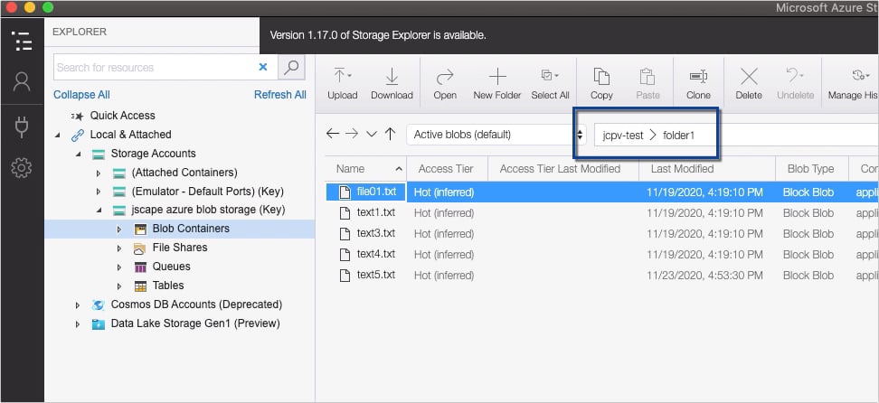 automatically transfer files from sftp to azure blob storage - 01