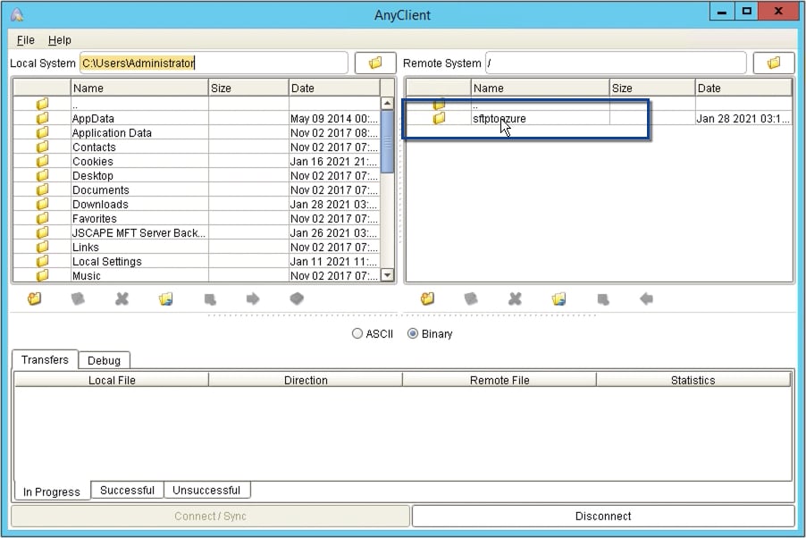 automatically transfer files from sftp to azure blob storage - 17