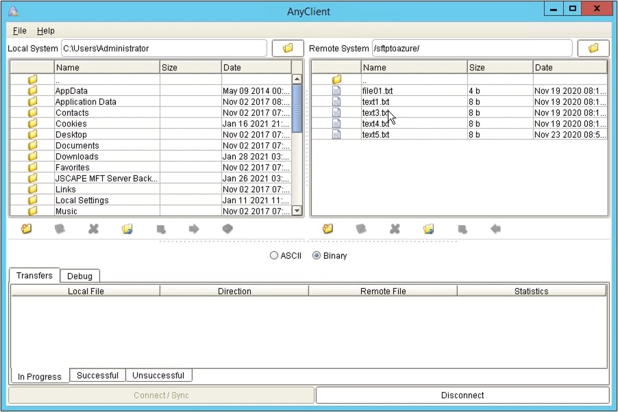 automatically transfer files from sftp to azure blob storage - 18