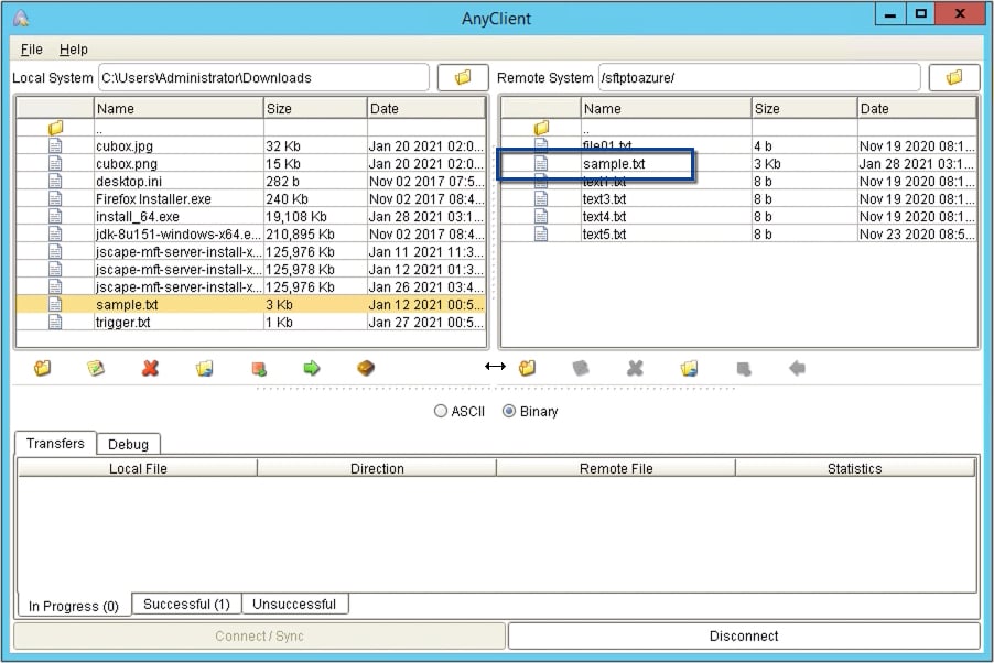 automatically transfer files from sftp to azure blob storage - 20