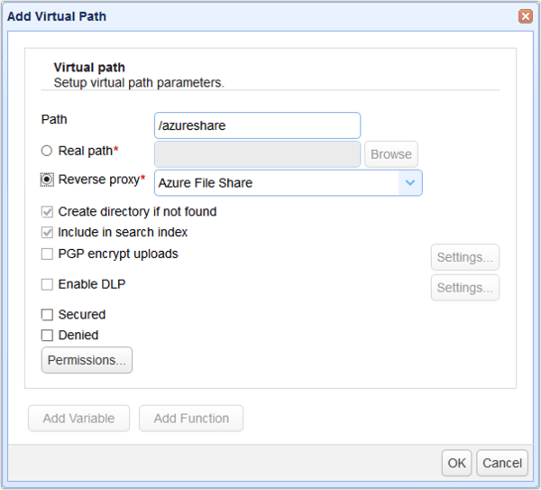 azure file share virtual path