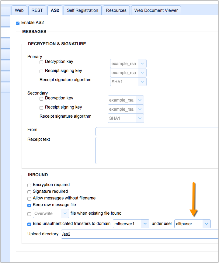 bind unauthenticated transfers to user