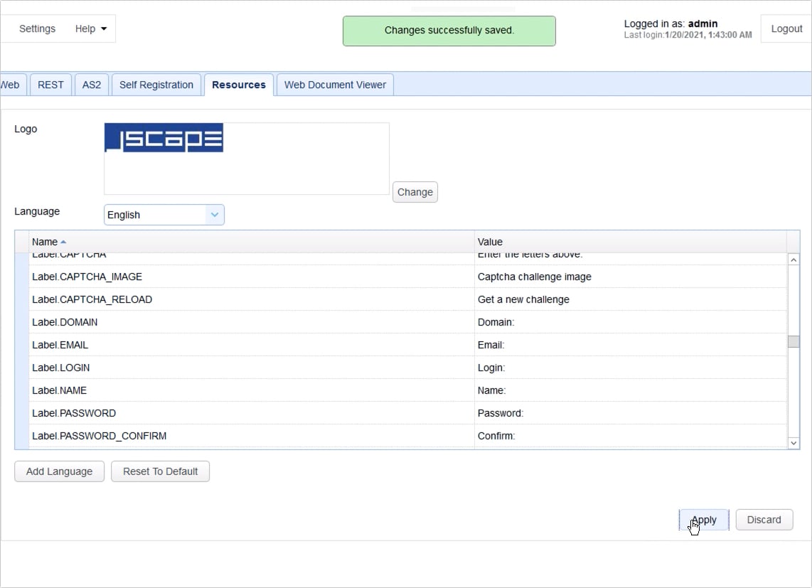 customizing web user interface of https file transfer service - 6