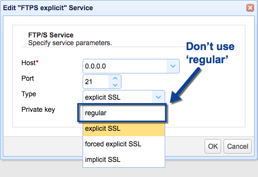 dont use regular ftp