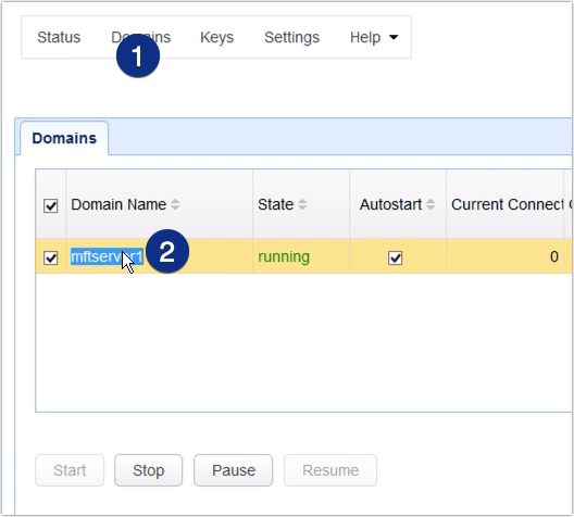 edit domain mft server