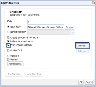 encrypt virtual paths