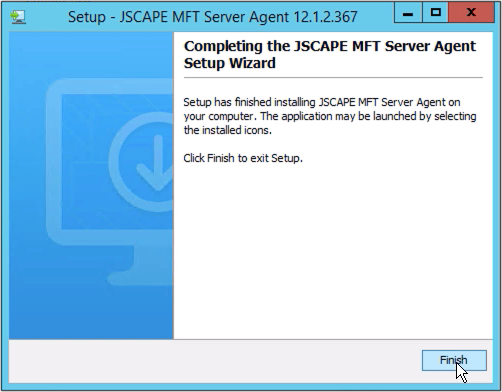 finish mft server agent installation