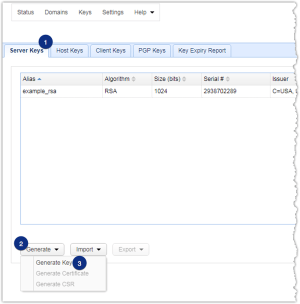 generate server key