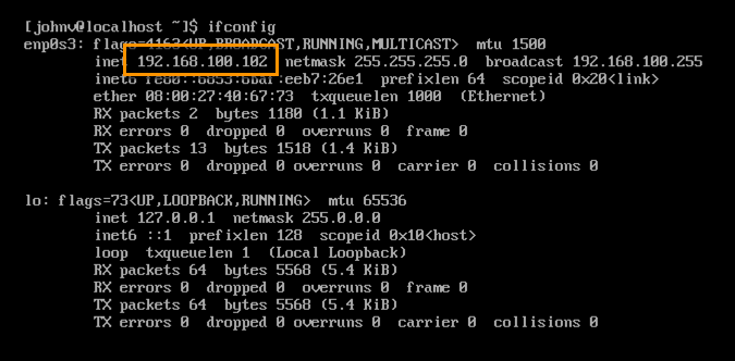 ifconfig linux