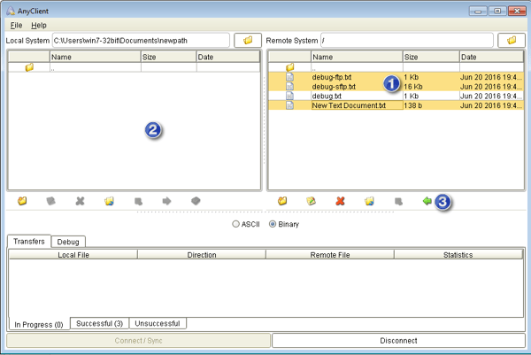 downloading file windows sftp client