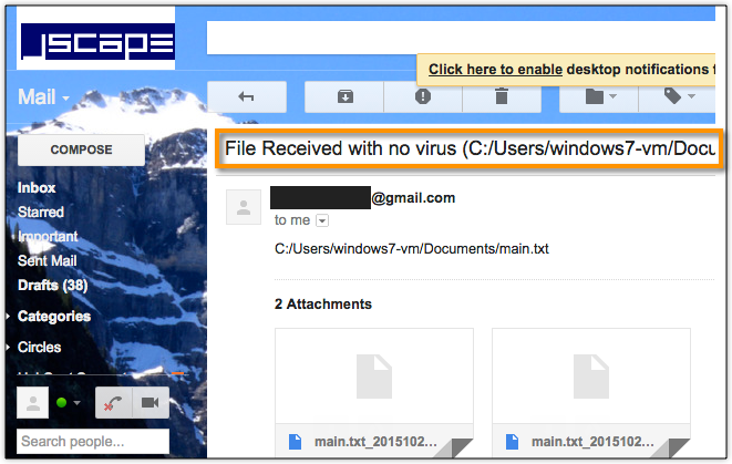 Adding Email Notification To A File Transfer Server Antivirus Upload Scan