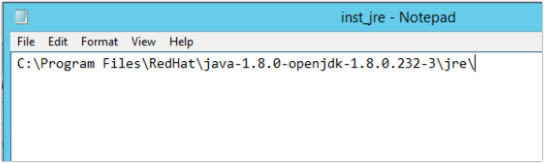 inst_jre with redhat openjre path