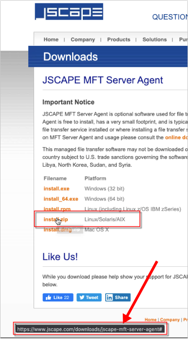 install mft server agent on linux - install zip