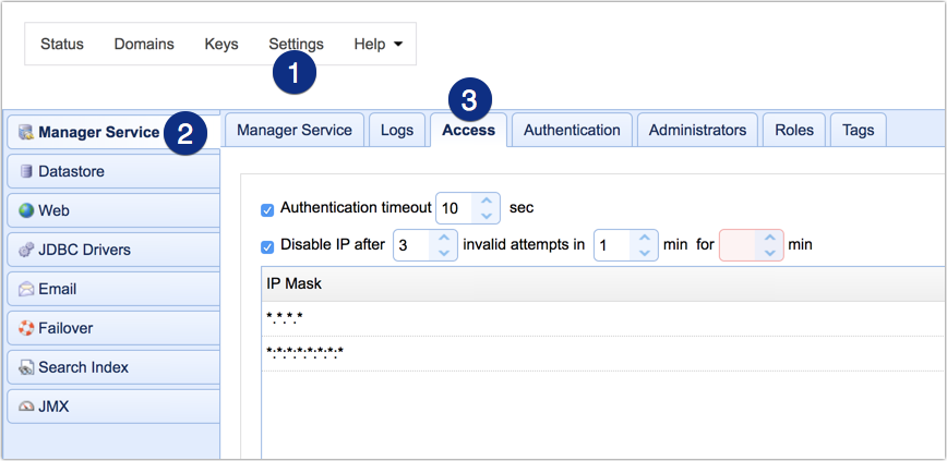 ip access for admins