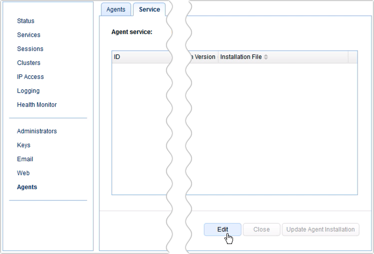 mft gateway agent service tab