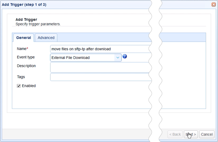 move files on sftp trading partner after download