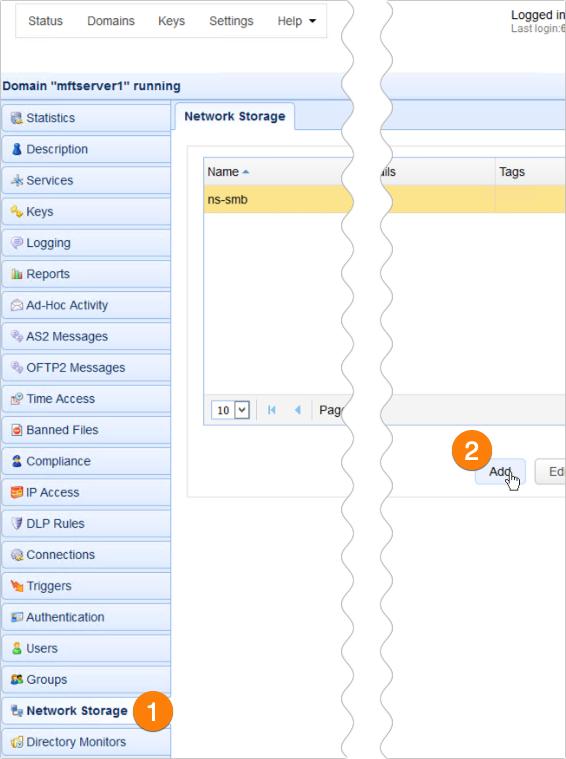 network storage add