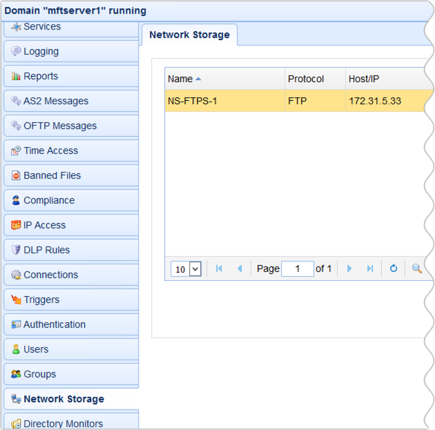 newly added ftps network storage