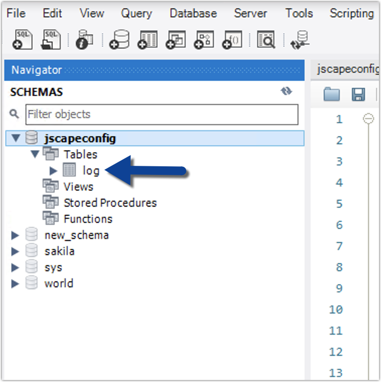 newly created log table in mft server database-1