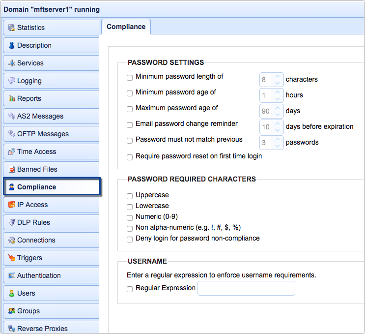 password compliance module