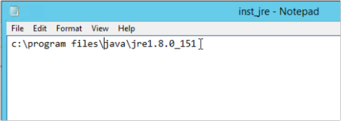 path to jre used by jscape mft server