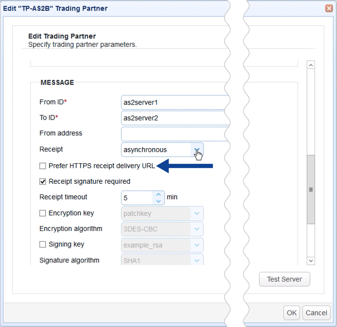 prefer https receipt delivery URL